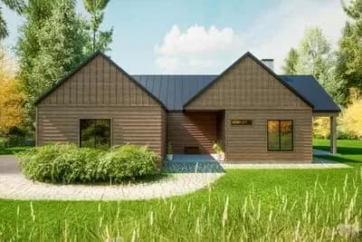 Rustic Ranch with Under 1400 Sq Ft with Flex Bedroom or Home Office