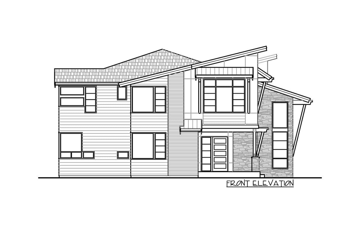 Plan 785016KPH: Luxury Mountain Modern Home Plan with Den / Guest Suite - Image #23 - Contemporary, Mid Century Modern, Modern, Mountain, Northwest