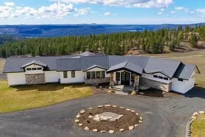 Angled Craftsman Home Plan Under 4500 Square Feet Designed for Expansive Rear Views 