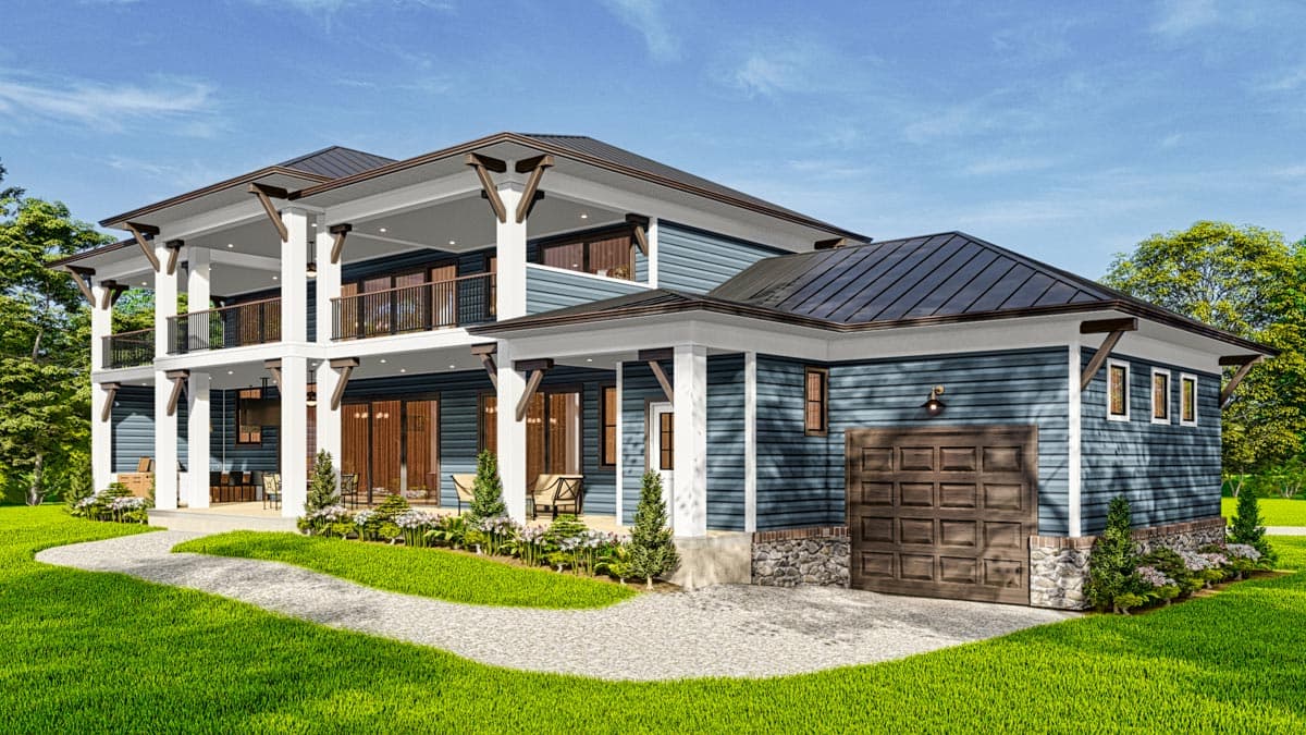 Plan 25785GE: 5-Bed House Plan Under 5000 Square Feet with Great Outdoor Spaces in Back - Image #8 - Craftsman, Mountain, New American, Transitional