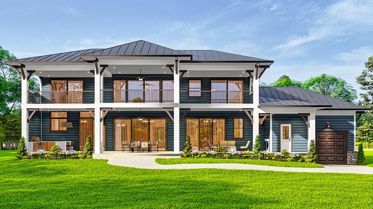 Plan 25785GE: 5-Bed House Plan Under 5000 Square Feet with Great Outdoor Spaces in Back - Image #9 - Craftsman, Mountain, New American, Transitional