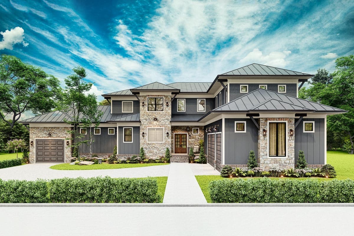 Plan 25785GE: 5-Bed House Plan Under 5000 Square Feet with Great Outdoor Spaces in Back - Image #4 - Craftsman, Mountain, New American, Transitional