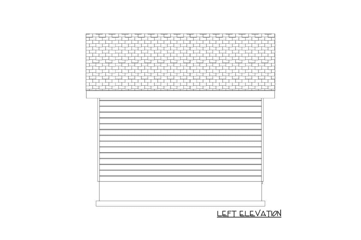 Plan 61302UT: 515 Square Foot 2-Car Contemporary Garage Plan with Upstairs Rec Room - Image #10 - Contemporary, Mid Century Modern, Modern