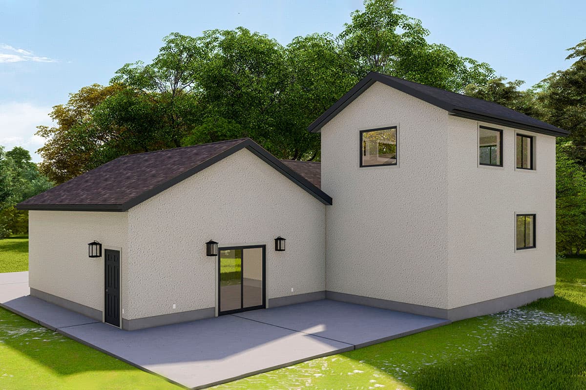 Plan 61304UT: 4-Car Garage with Over 1500 Square Feet of Parking Space with Loft Above - Image #4 - Contemporary, Modern, Northwest