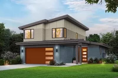 1600 Square Foot Modern House Plan with 3 Beds and 2.5 Baths