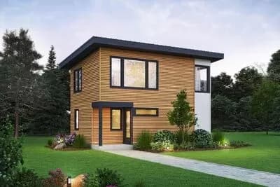 2 Bed Upside-Down House Plan Just Over 900 Square Feet
