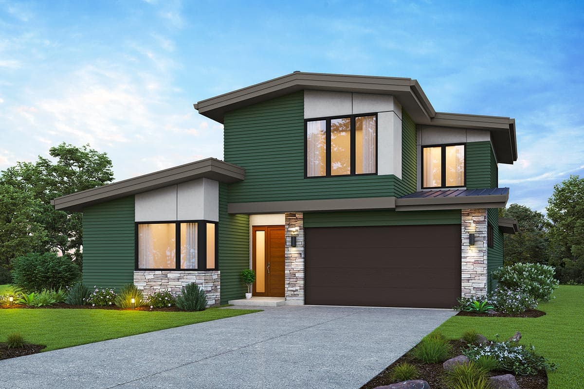 Plan 69423AM: 2500 Square Foot Modern Home Plan with Vaulted Game Room - Image #5 - Contemporary, Mid Century Modern, Modern, Northwest