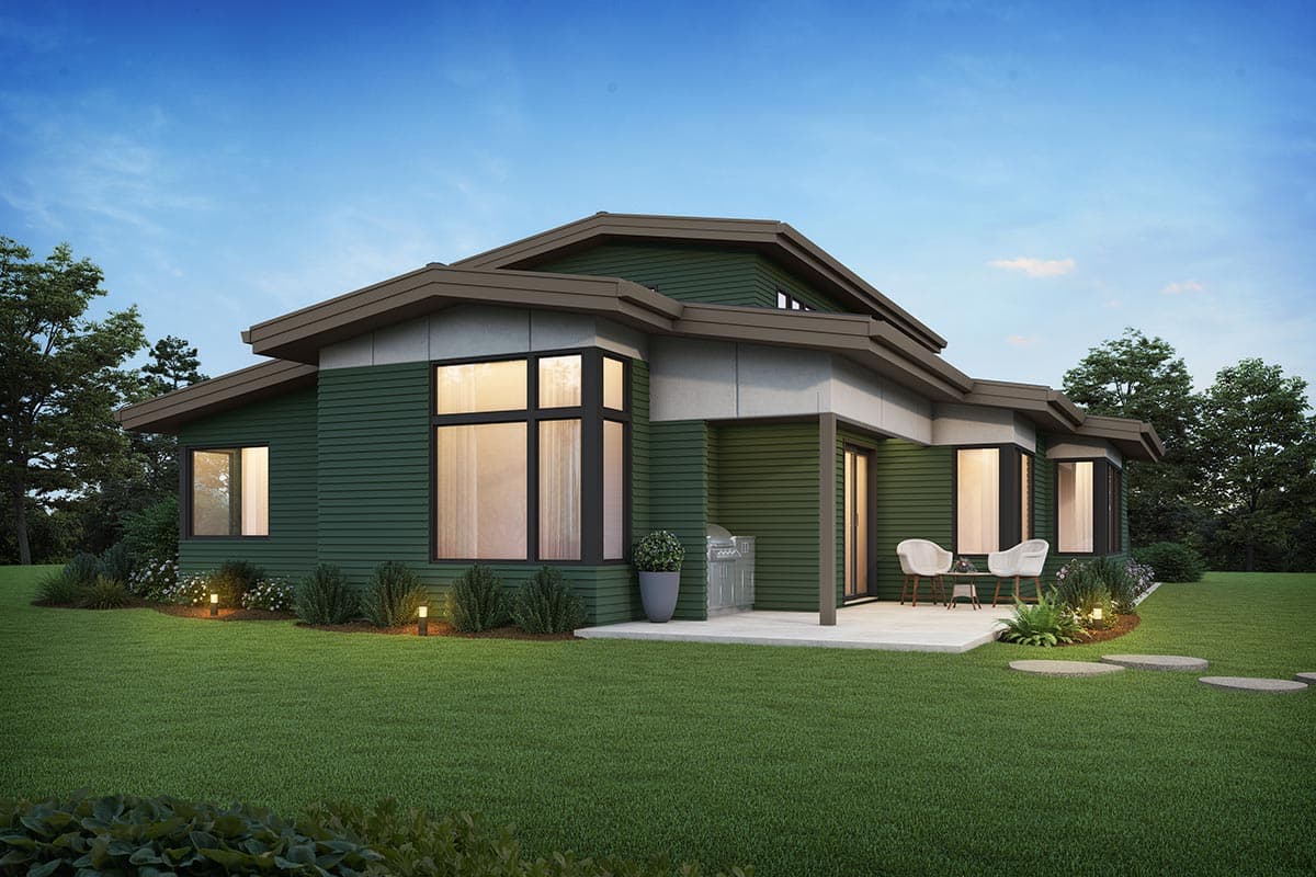 Plan 69423AM: 2500 Square Foot Modern Home Plan with Vaulted Game Room - Image #4 - Contemporary, Mid Century Modern, Modern, Northwest