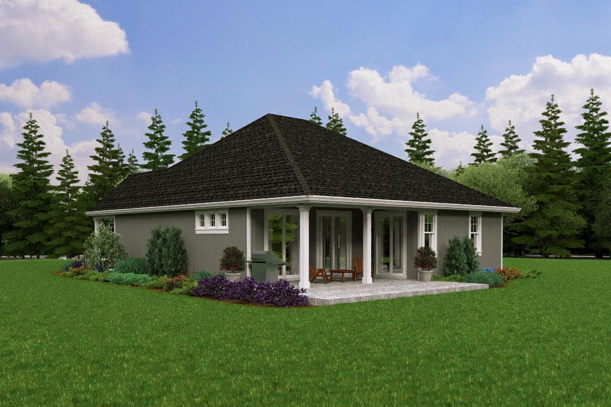 Plan 69424AM: Flexible One-Story House Plan with Up To 3 Beds Under 1500 Square Feet - Image #7 - Cottage, Country, Craftsman, New American, Traditional