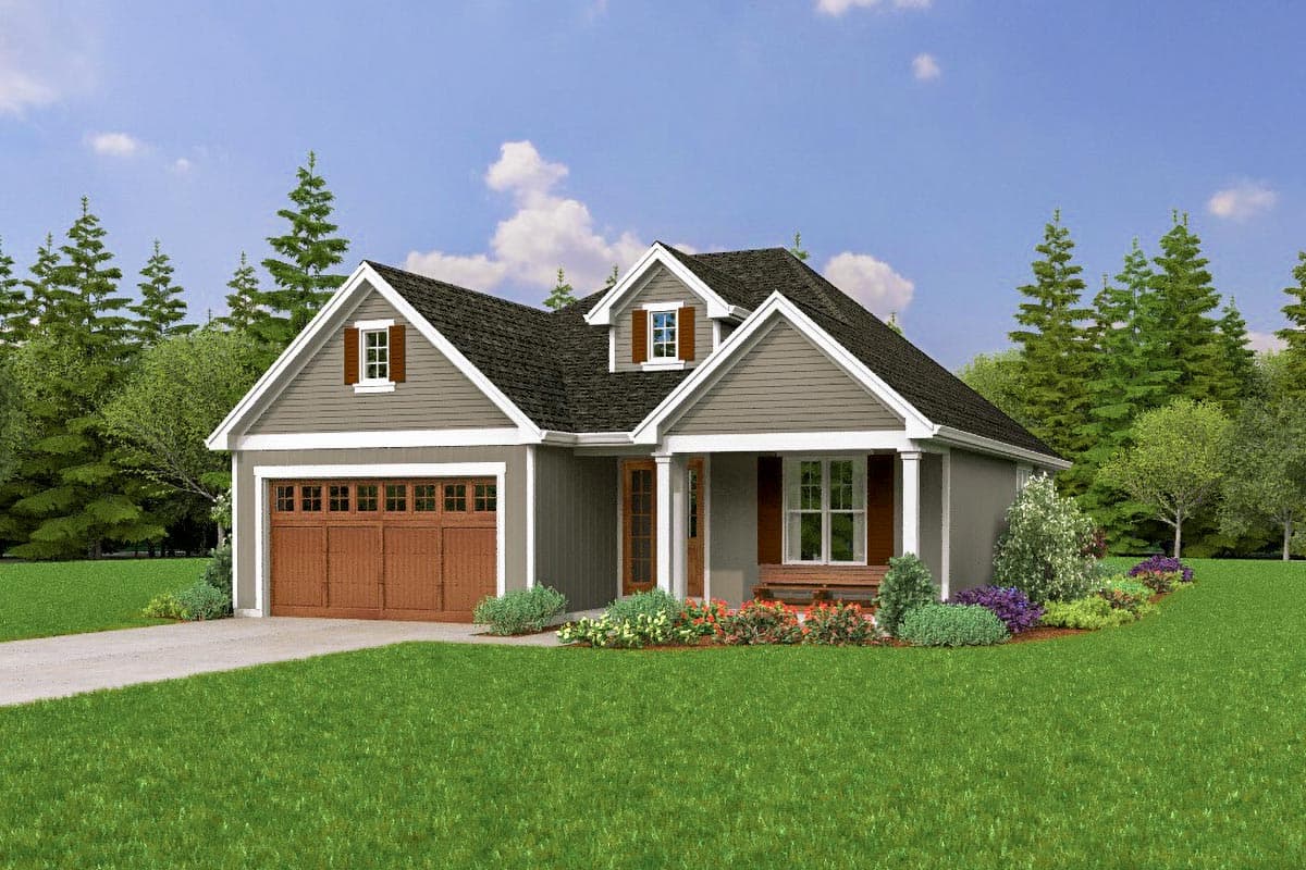 Plan 69424AM: Flexible One-Story House Plan with Up To 3 Beds Under 1500 Square Feet - Image #9 - Cottage, Country, Craftsman, New American, Traditional