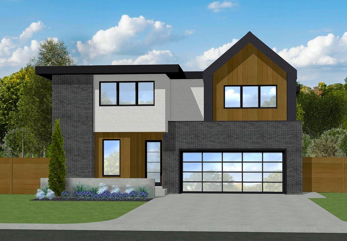 Plan 570004LEF: 4 Bed 2700 Square Foot Modern Home Plan with Flex Room - Image #7 - Contemporary, Modern, Northwest