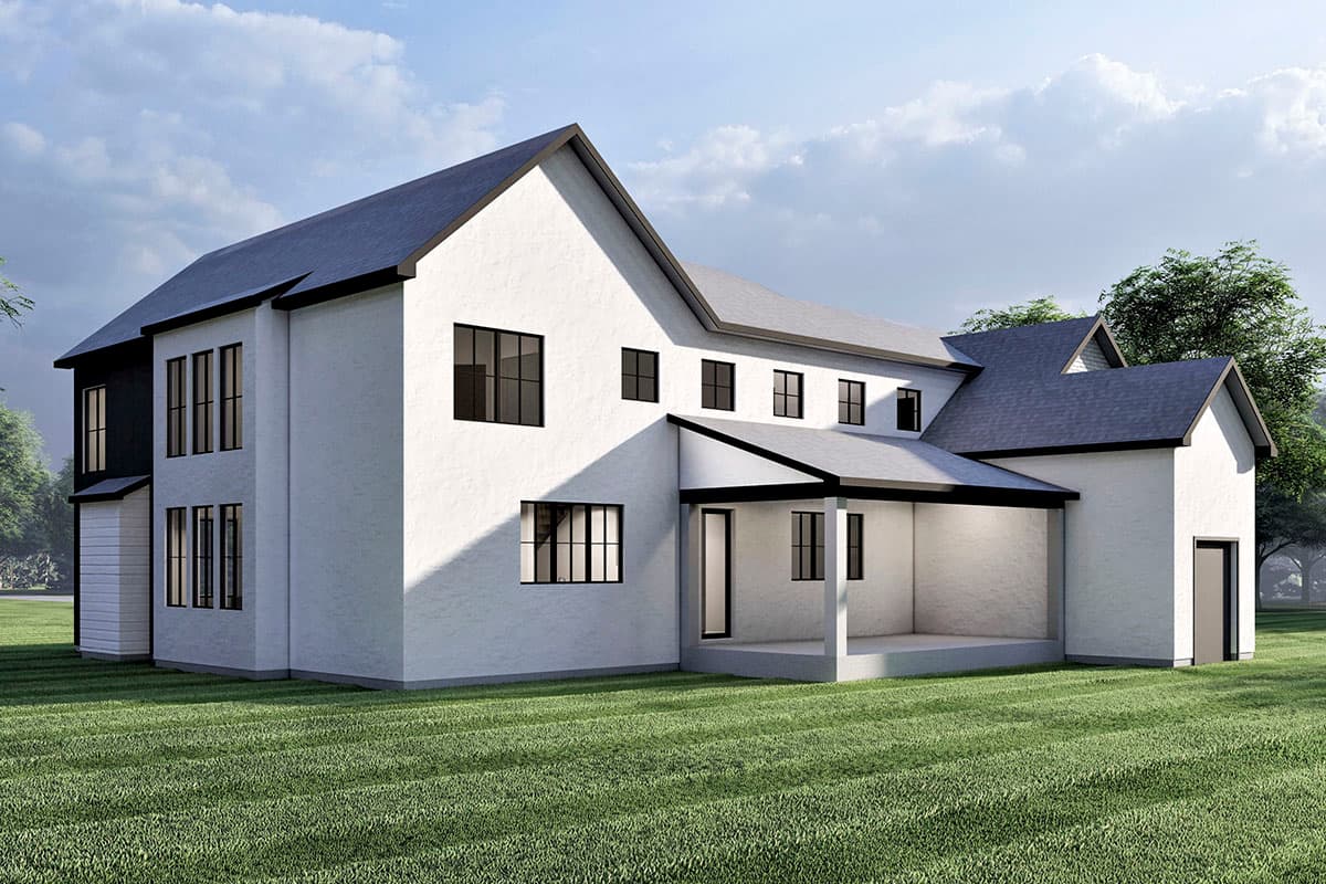 Plan 490069NAH: Transitional Farmhouse Plan 3200 Square Feet of Living Space - Image #5 - New American, Northwest, Transitional