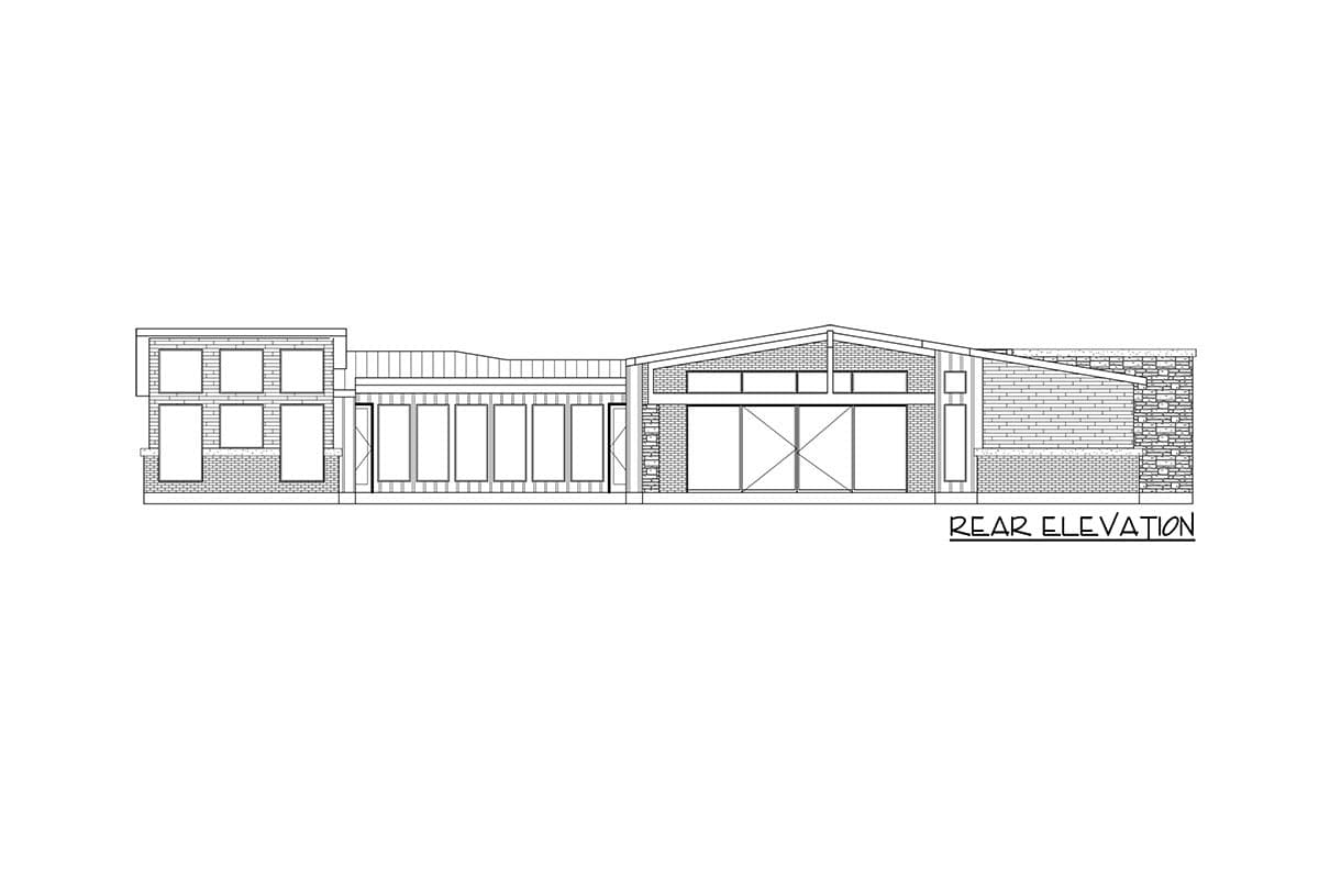 Plan 36676TX: One-Level Modern Home Plan Under 2800 Square Feet with Private Master Wing - Image #8 - Contemporary, Mid Century Modern, Modern, Ranch