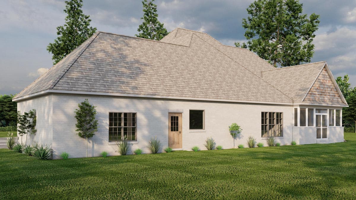 Plan 70795MK: 3-Bed Rustic Home Plan with 4-Car Garage and Expansion to Fourth Bedroom - 2340 Sq Ft - Image #5 - Country, Craftsman, European, Hill Country, Ranch, Southern