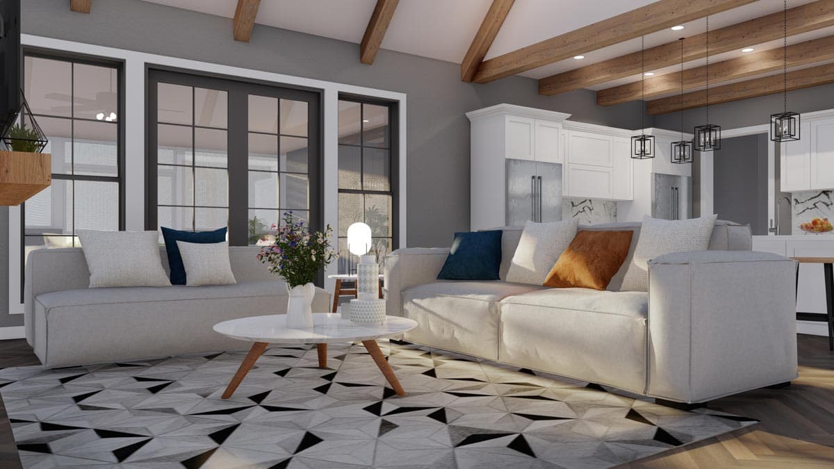 Plan 70795MK: 3-Bed Rustic Home Plan with 4-Car Garage and Expansion to Fourth Bedroom - 2340 Sq Ft - Image #10 - Country, Craftsman, European, Hill Country, Ranch, Southern