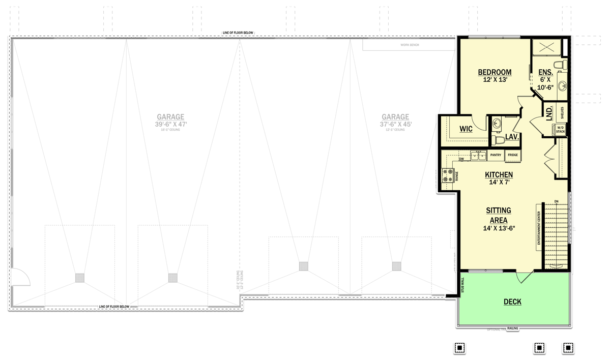 Plan 81781AB: Rugged RV Garage Plan with Over 4500 Square Feet of Parking and Apartment Above - Floor Plan - 2nd Floor - Craftsman, Mountain, Rustic
