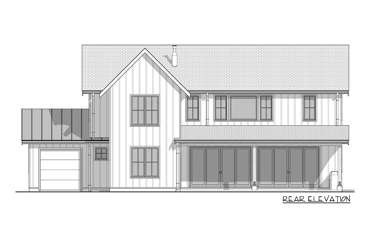 Plan 677027NWL: Modern Farmhouse House Plan: 5 Beds, Upstairs Laundry, Open-Concept Living - Image #6 - Country, Farmhouse, Modern Farmhouse, New American