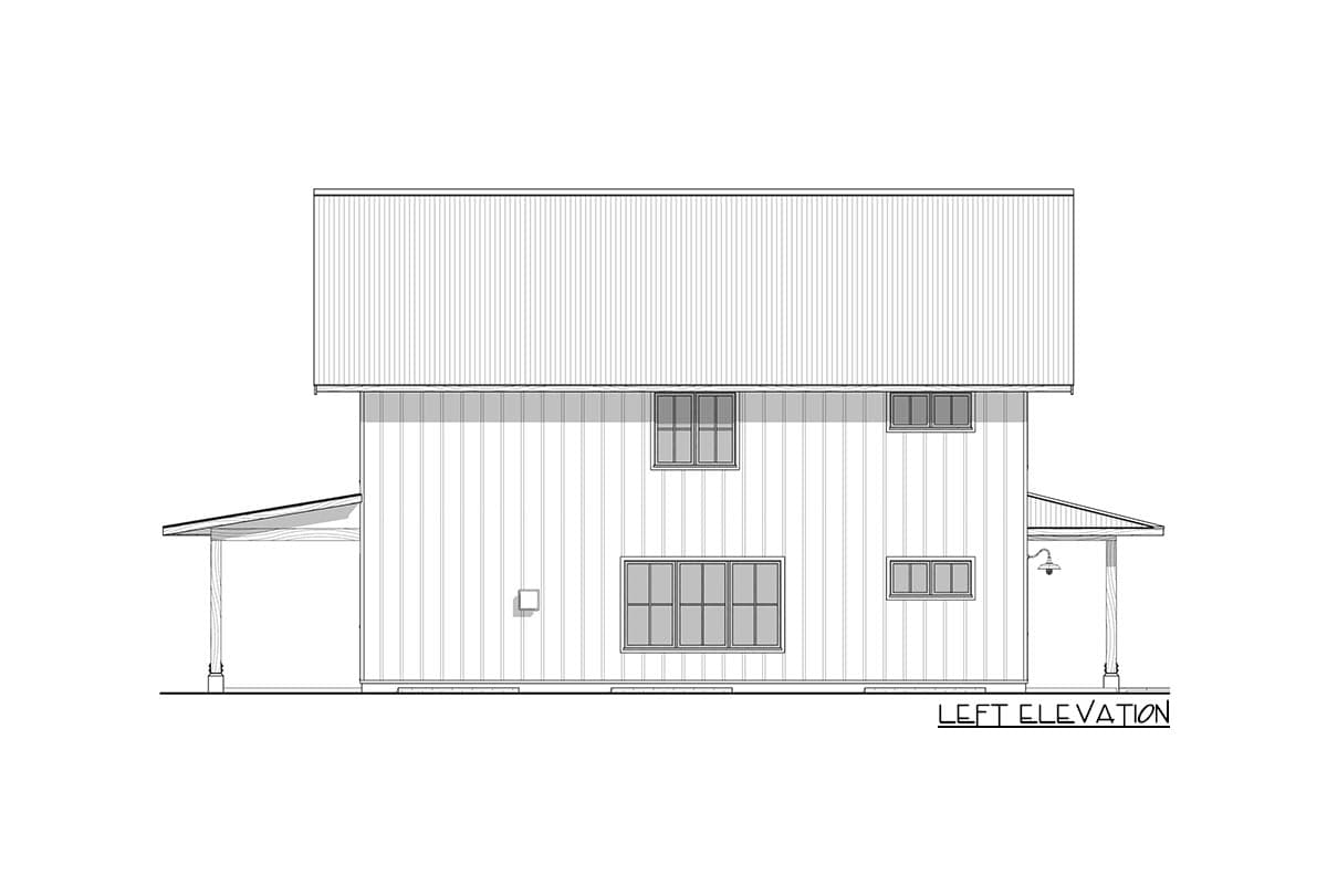 Plan 677028NWL: Rustic Modern Farmhouse with Home Office and  2-Car Oversized Garage - 2380 Sq Ft - Image #5 - Country, Farmhouse, Modern Farmhouse, Rustic