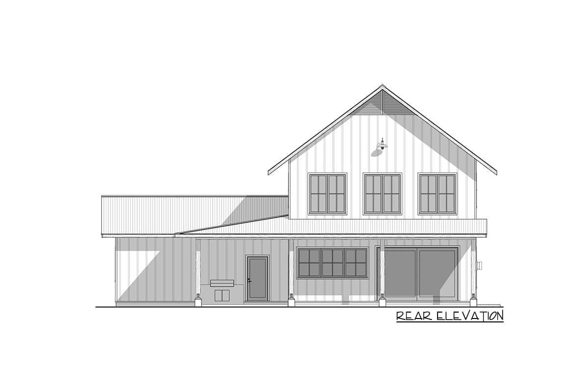 Plan 677028NWL: Rustic Modern Farmhouse with Home Office and  2-Car Oversized Garage - 2380 Sq Ft - Image #6 - Country, Farmhouse, Modern Farmhouse, Rustic