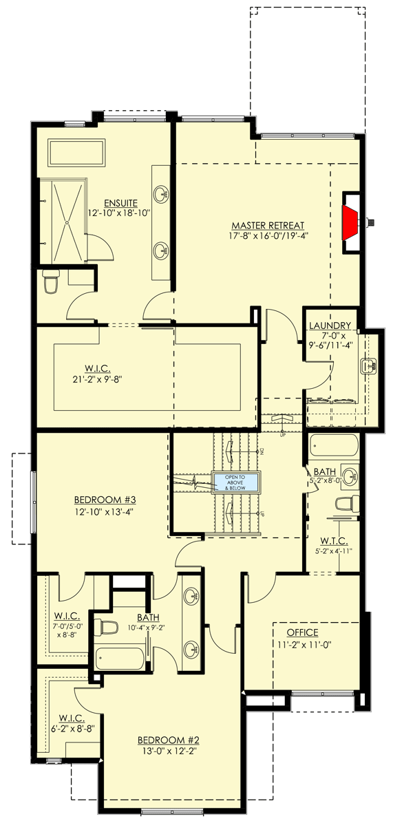 Plan 81785AB: Transitional European Home Plan with Rooftop Deck and Option to Finish Basement - 3265 Sq Ft - Floor Plan - 2nd Floor - European, Transitional