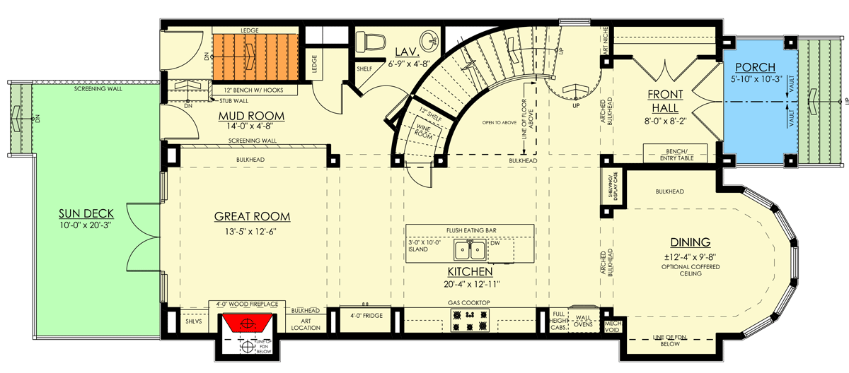 Plan 81786AB: Gothic Victorian Home Plan with Optional Lower-level Apartment - 2195 Sq Ft - Floor Plan - Main Level - Northwest, Traditional, Victorian