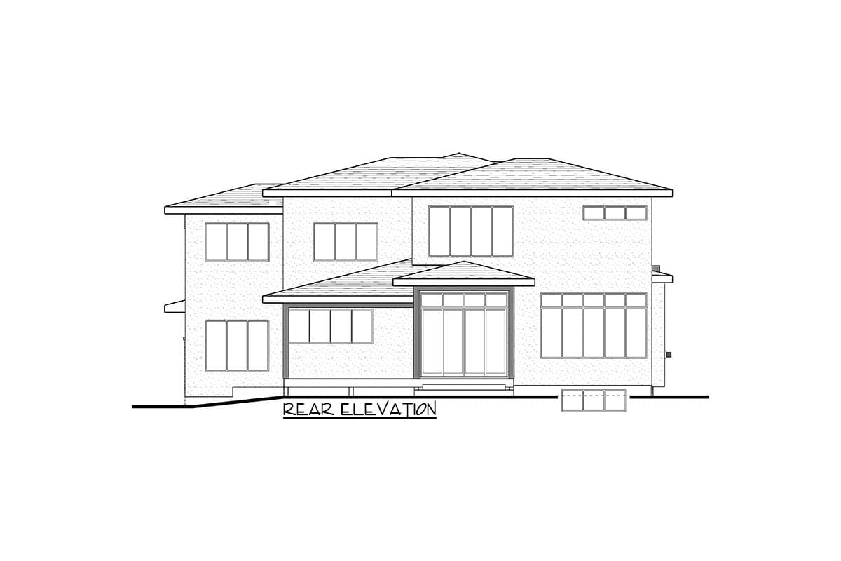 Plan 81787AB: Contemporary 2-Story Home Plan with Home Gym and Office in Master Suite - 3236 - Image #5 - Contemporary, Modern, Northwest, Prairie