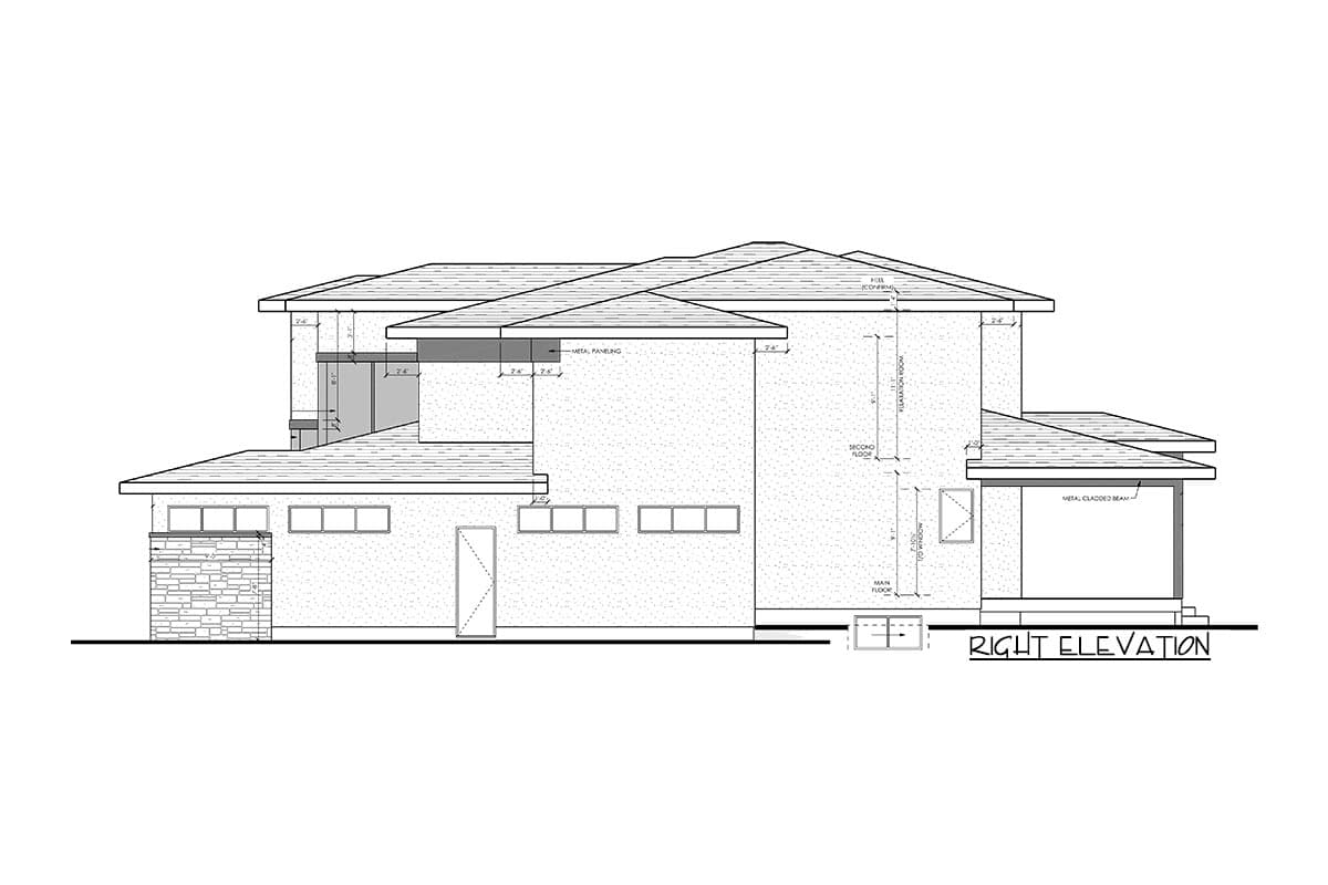 Plan 81787AB: Contemporary 2-Story Home Plan with Home Gym and Office in Master Suite - 3236 - Image #6 - Contemporary, Modern, Northwest, Prairie