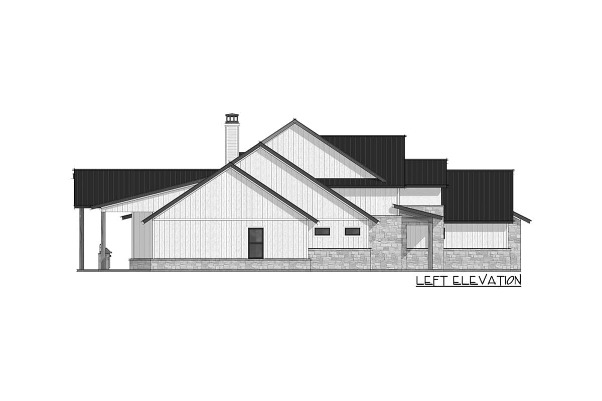 Plan 818027JSS: Transitional 3600 Square Foot One-Level House Plan with Split-Bed Layout - Image #6 - Country, European, Hill Country, Modern Farmhouse, New American, Traditional, Transitional