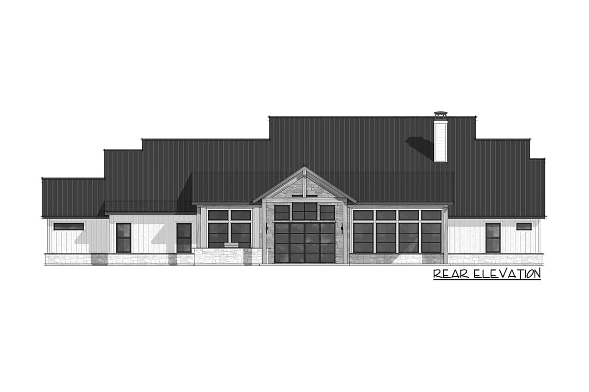 Plan 818027JSS: Transitional 3600 Square Foot One-Level House Plan with Split-Bed Layout - Image #7 - Country, European, Hill Country, Modern Farmhouse, New American, Traditional, Transitional