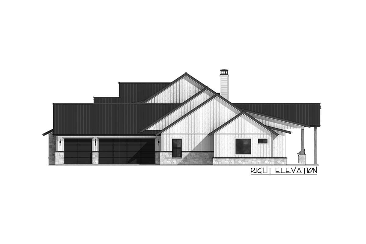 Plan 818027JSS: Transitional 3600 Square Foot One-Level House Plan with Split-Bed Layout - Image #8 - Country, European, Hill Country, Modern Farmhouse, New American, Traditional, Transitional