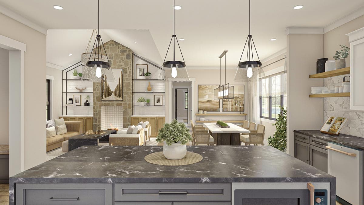 Plan 623150DJ: 2 Bed Cottage with Dogtrot Attached to Poolhouse - Image #18 - Cottage, Country, Ranch, Rustic, Southern, Traditional, Vacation