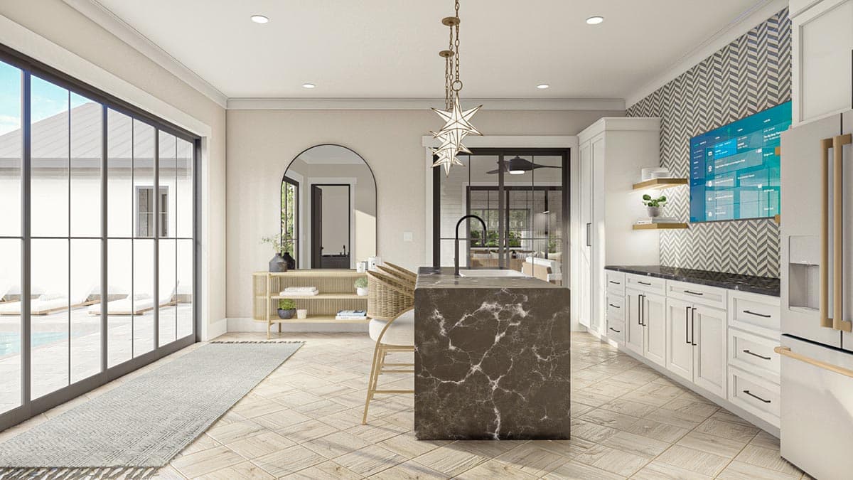 Plan 623150DJ: 2 Bed Cottage with Dogtrot Attached to Poolhouse - Image #19 - Cottage, Country, Ranch, Rustic, Southern, Traditional, Vacation