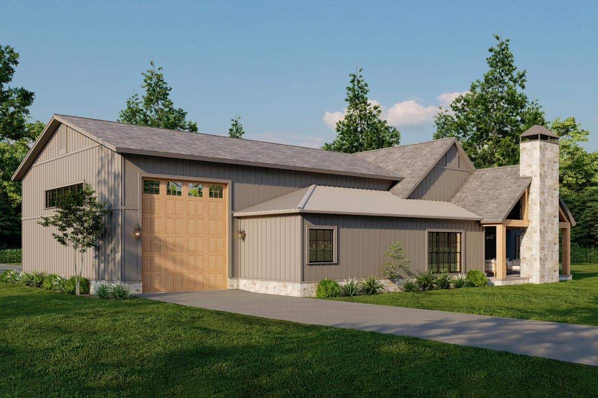 Plan 70796MK: Single Story 4-Bed Modern Farmhouse Plan with RV Garage - Image #6 - Country, Craftsman, Farmhouse, Modern Farmhouse, New American, Northwest, Ranch, Rustic, Traditional