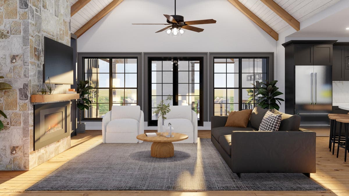 Plan 70796MK: Single Story 4-Bed Modern Farmhouse Plan with RV Garage - Image #9 - Country, Craftsman, Farmhouse, Modern Farmhouse, New American, Northwest, Ranch, Rustic, Traditional