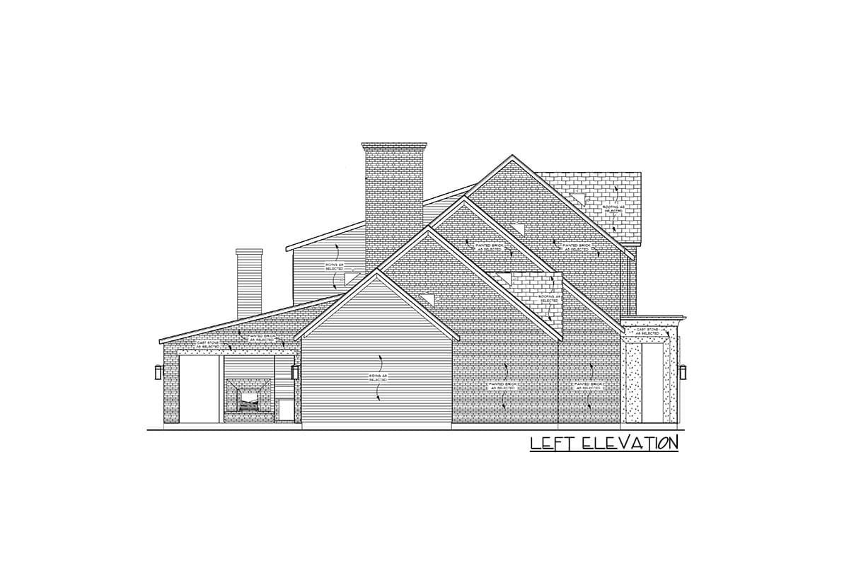 Plan 915053CHP: 4-Bed 4000 Square Foot Transitional Home Plan with Painted Brick Exterior - Image #11 - Country, Craftsman, Farmhouse, Modern Farmhouse, New American, Transitional