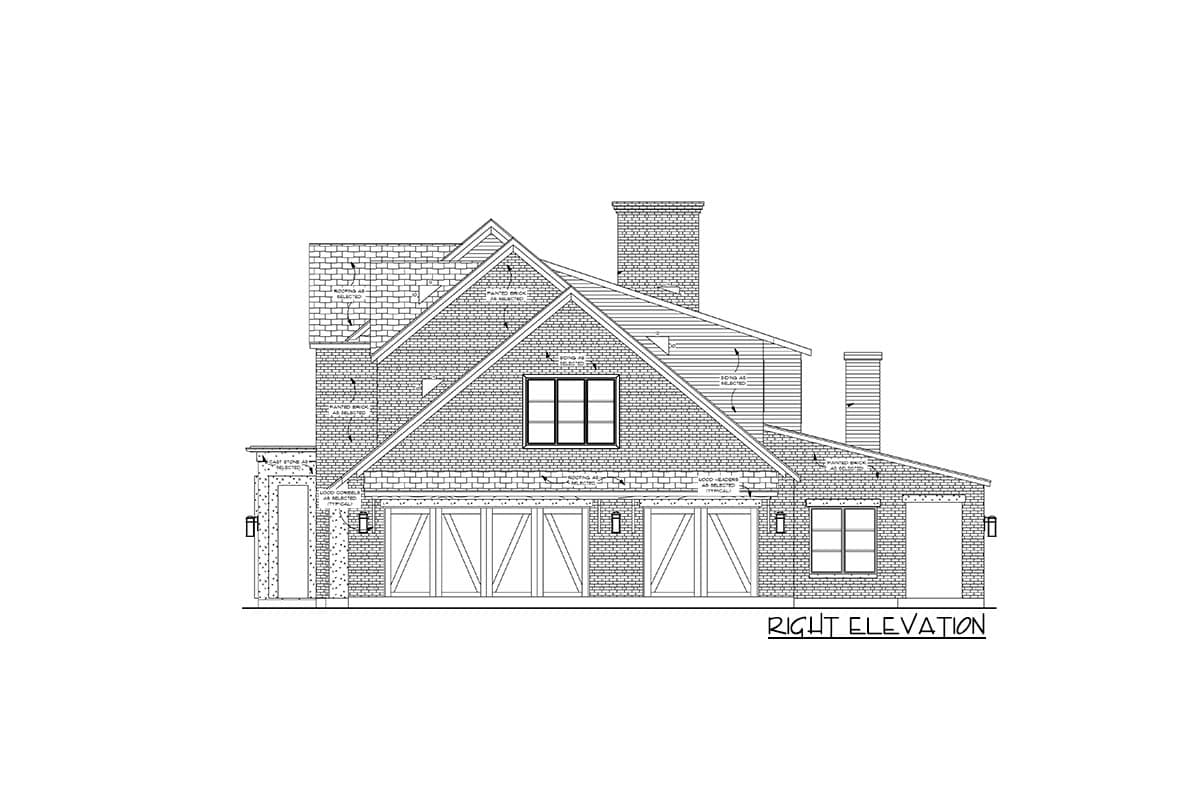 Plan 915053CHP: 4-Bed 4000 Square Foot Transitional Home Plan with Painted Brick Exterior - Image #13 - Country, Craftsman, Farmhouse, Modern Farmhouse, New American, Transitional