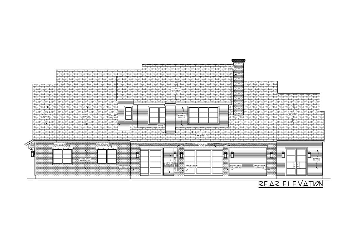 Plan 915053CHP: 4-Bed 4000 Square Foot Transitional Home Plan with Painted Brick Exterior - Image #12 - Country, Craftsman, Farmhouse, Modern Farmhouse, New American, Transitional