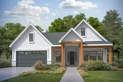 2-Bed 1700 Square Foot Home Plan with Lower Level Expansion