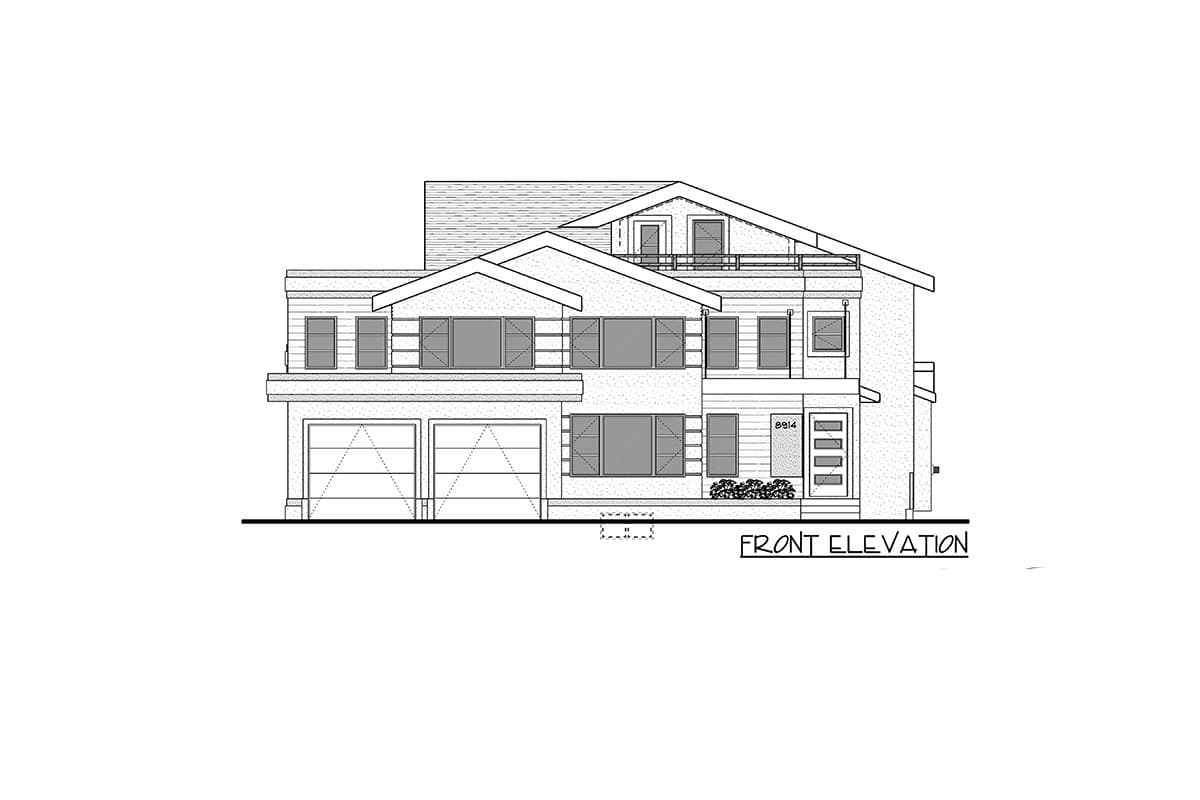 Plan 81790AB: 3-Story Contemporary Home Plan with In-law Suite and Rooftop Deck - Image #6 - Contemporary, Modern, Northwest, Transitional