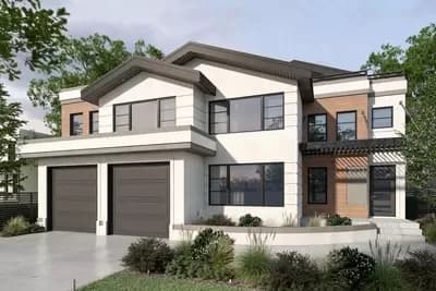 3-Story Contemporary Home Plan with In-law Suite and Rooftop Deck