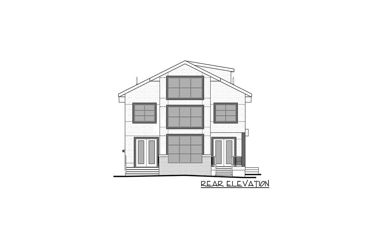 Plan 81791AB: Modern Northwest Home Plan with Rooftop Deck and 2-Bed Basement Suite - Image #5 - Contemporary, Mid Century Modern, Modern, Northwest