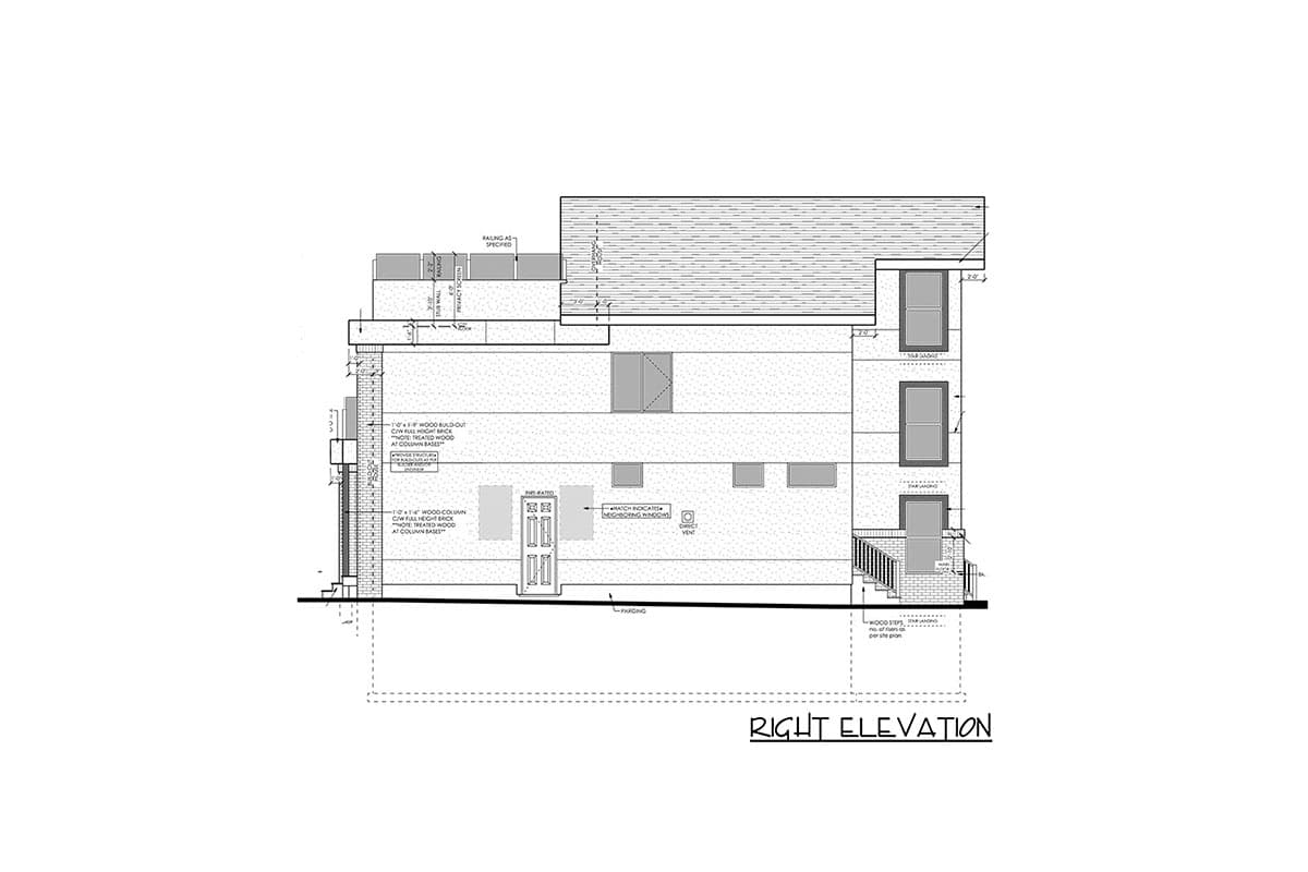 Plan 81791AB: Modern Northwest Home Plan with Rooftop Deck and 2-Bed Basement Suite - Image #6 - Contemporary, Mid Century Modern, Modern, Northwest