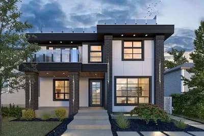 Modern Northwest Home Plan with Rooftop Deck and 2-Bed Basement Suite