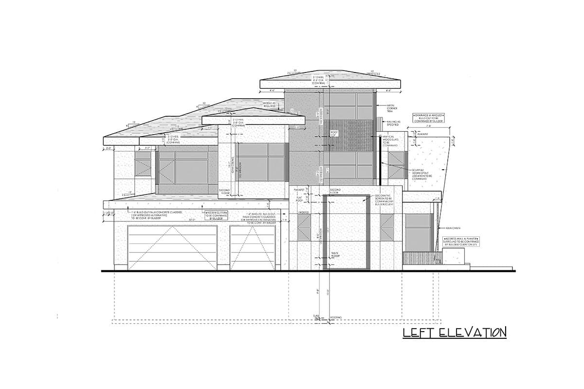 Plan 81792AB: Modern Home Plan with Rooftop Deck and Elevator - Image #10 - Contemporary, Modern, Northwest