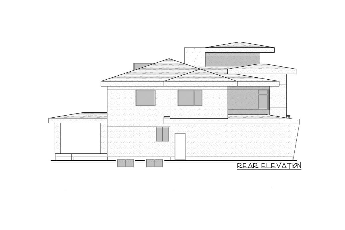 Plan 81792AB: Modern Home Plan with Rooftop Deck and Elevator - Image #11 - Contemporary, Modern, Northwest