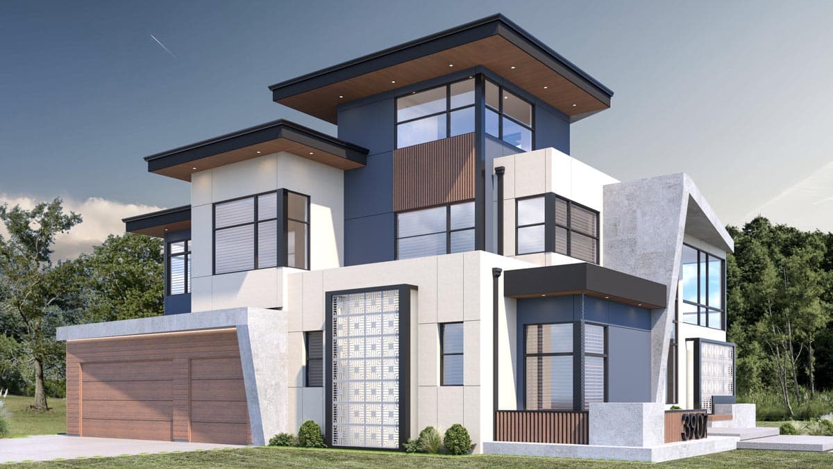 Plan 81792AB: Modern Home Plan with Rooftop Deck and Elevator - Image #8 - Contemporary, Modern, Northwest