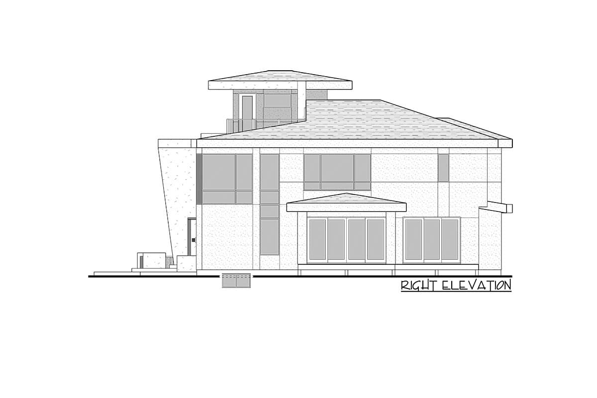 Plan 81792AB: Modern Home Plan with Rooftop Deck and Elevator - Image #12 - Contemporary, Modern, Northwest