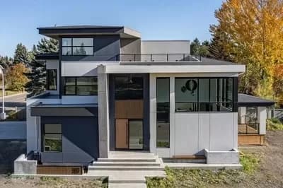 Modern Home Plan with Rooftop Deck and Elevator