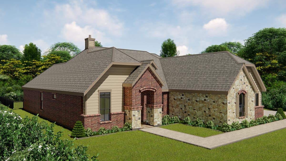 Plan 25425TF: 3-Bed Rustic Ranch House Plan with 3-Car Garage and Office - Image #11 - Cottage, Country, Craftsman, European, French Country, Mountain, Ranch, Rustic, Southern, Traditional