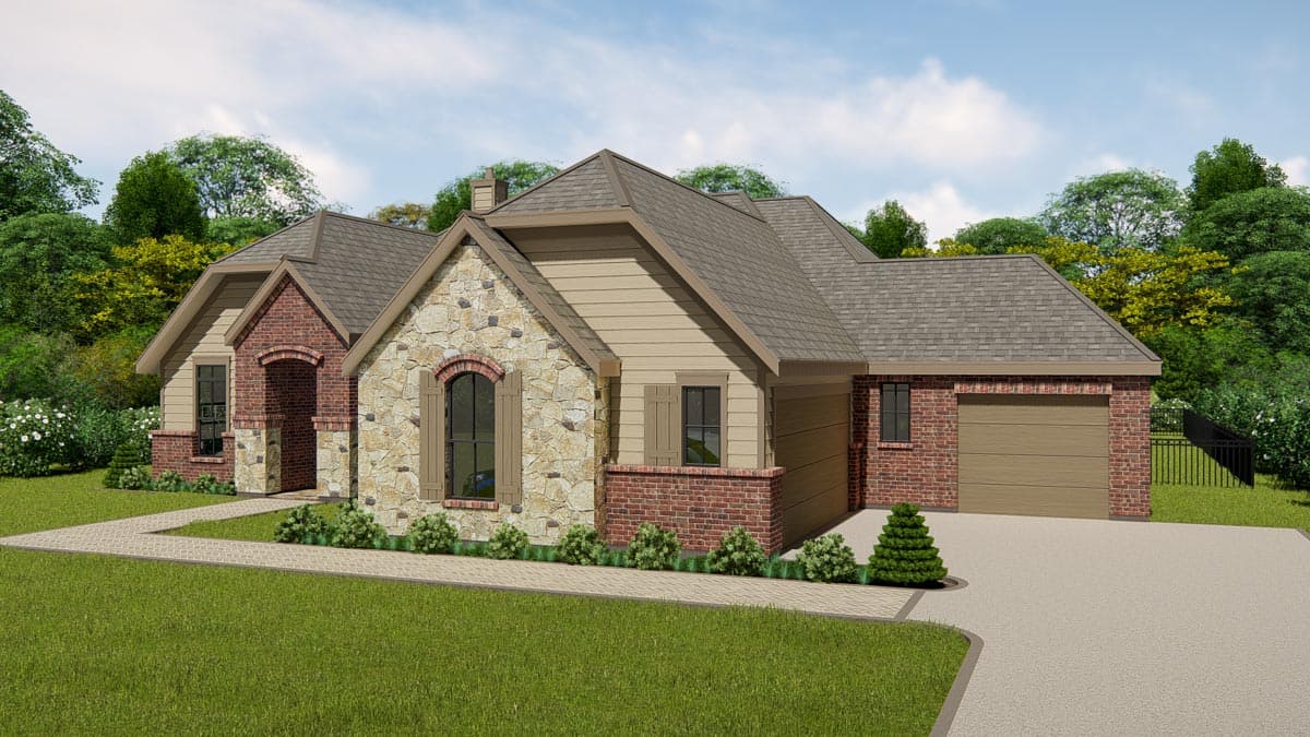 Plan 25425TF: 3-Bed Rustic Ranch House Plan with 3-Car Garage and Office - Image #13 - Cottage, Country, Craftsman, European, French Country, Mountain, Ranch, Rustic, Southern, Traditional